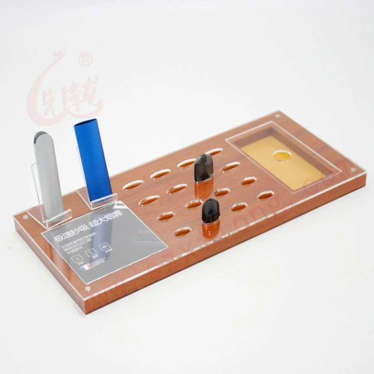 Wood grain acrylic electronic cigarette display rack vape Wood grain acrylic electronic cigarette display rack vape