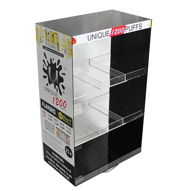 Rotating acrylic electronic cigarette display stand