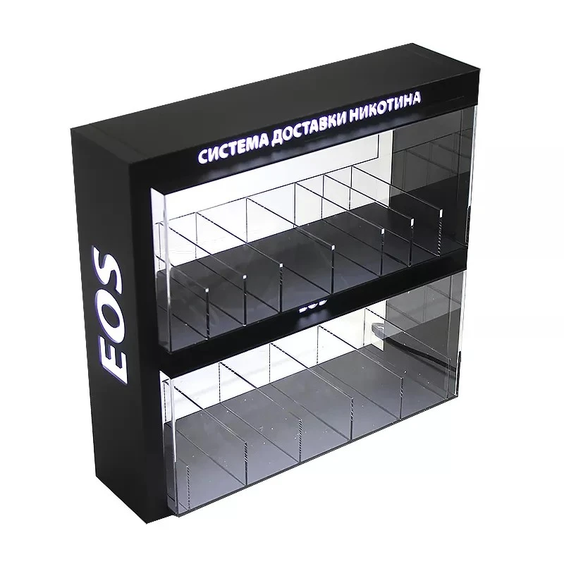 Two layer desktop display cabinet electronic cigarette display rack vape