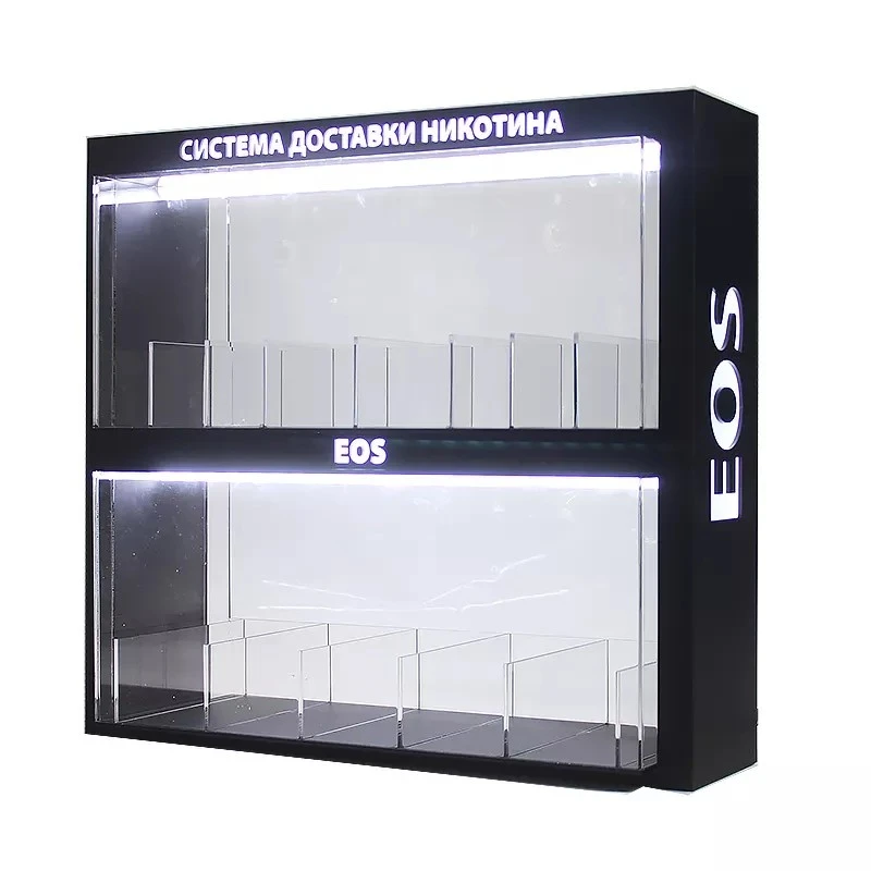 Two layer desktop display cabinet electronic cigarette display rack vapes