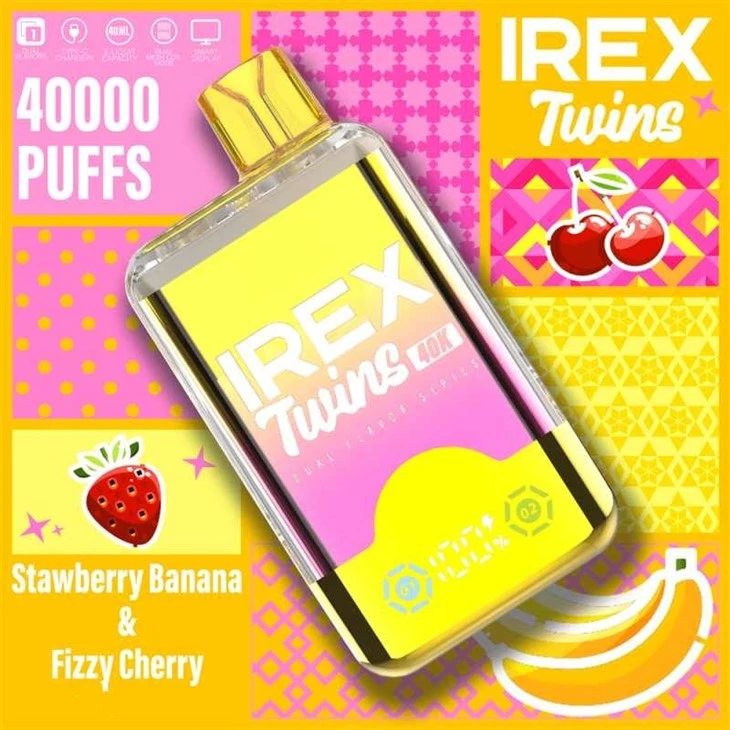 Strawberry Banana&Fizzy Cherry_IREX TWINS 40K Puffs Strawberry Banana&Fizzy Cherry_IREX TWINS 40K Puffs