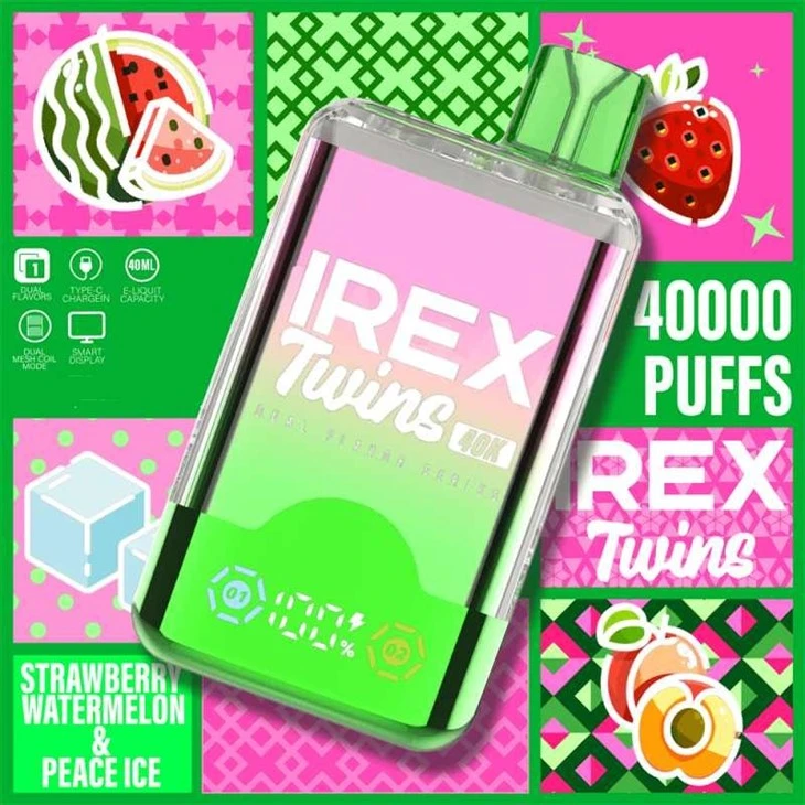 strawberry watermelon & peace ice_IREX TWINS 40K Puffs strawberry watermelon & peace ice_IREX TWINS 40K Puffs