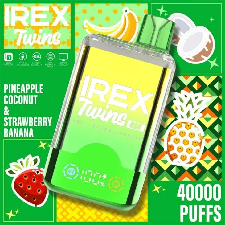 Pineapple Coconut&Strawberry Banana_IREX TWINS 40K Puffs