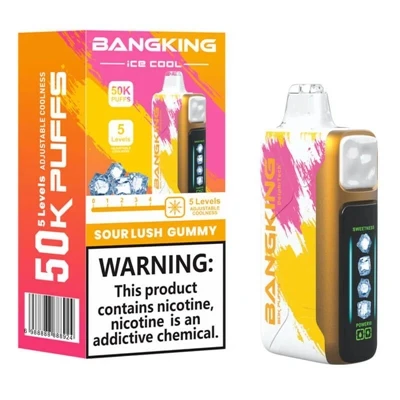 BANGKING ICE COOL 60K High-Capacity Disposable Rechargeable Adjustable Ice El...
