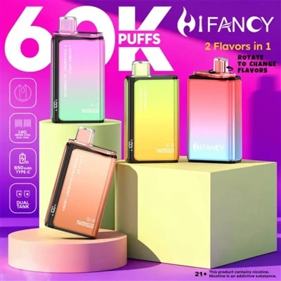 HIFANCY TWINMAX 60000 Puffs — Enjoy Two Flavors To Your Heart's Content, Savo...