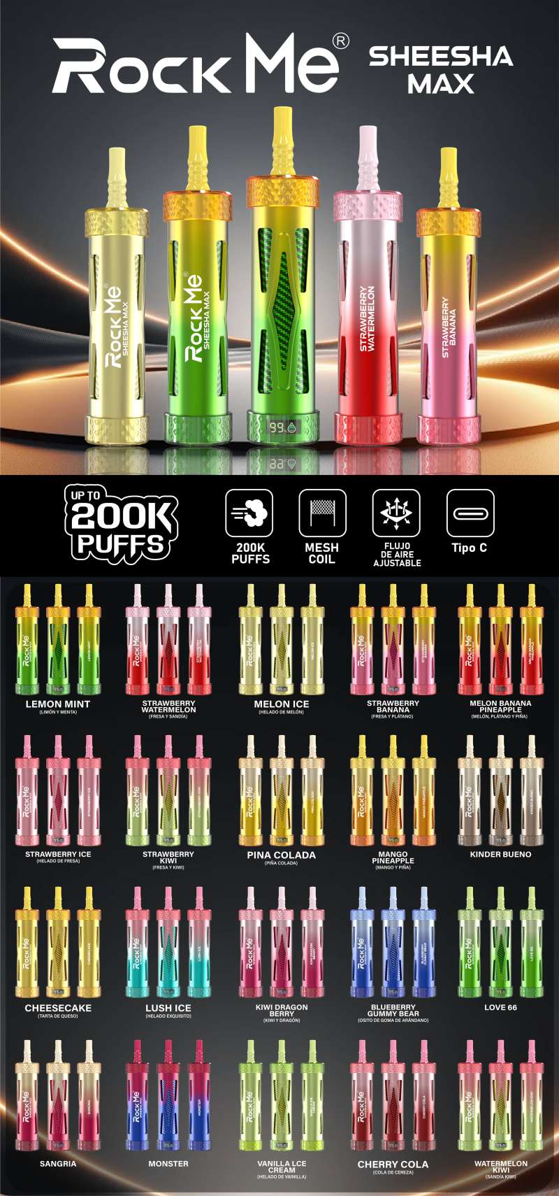 ROCK ME SHEESHA MAX 200K Taste