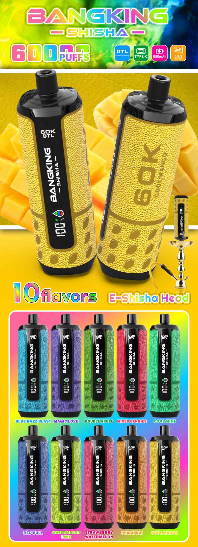 BANGKING SHISHA 60000 KING MAX BIG CLOUD 29 BANGKING SHISHA 60000 KING MAX BIG CLOUD 29