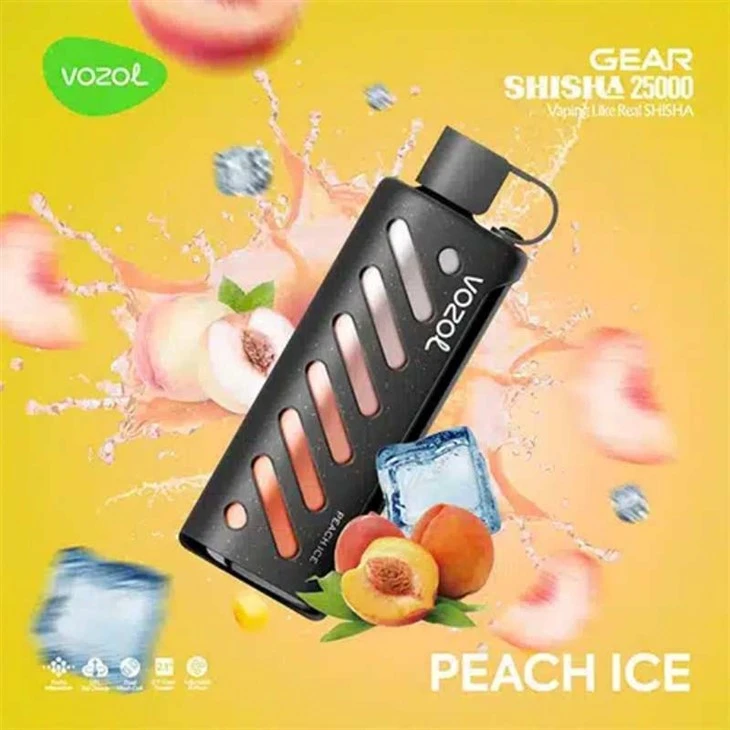 Peach-Ice_VOZOL GEAR SHISHA 25000 Peach-Ice_VOZOL GEAR SHISHA 25000